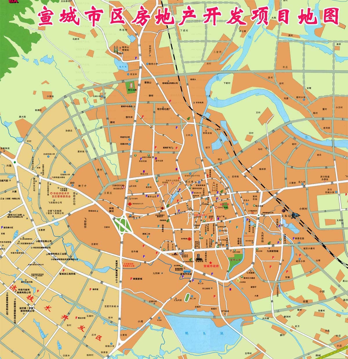 宣城市市区房地产开发项目地图